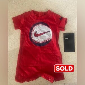 Nike Baby Bodysuit Size Newborn Outfit University Red